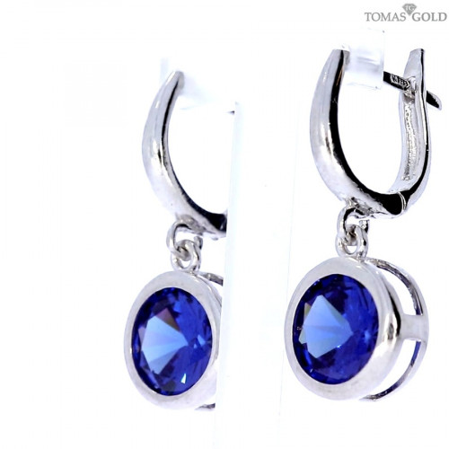 Silver earrings with quartz