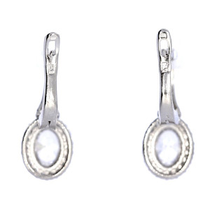 Hõbekõrvarõngad tsirkoonidega