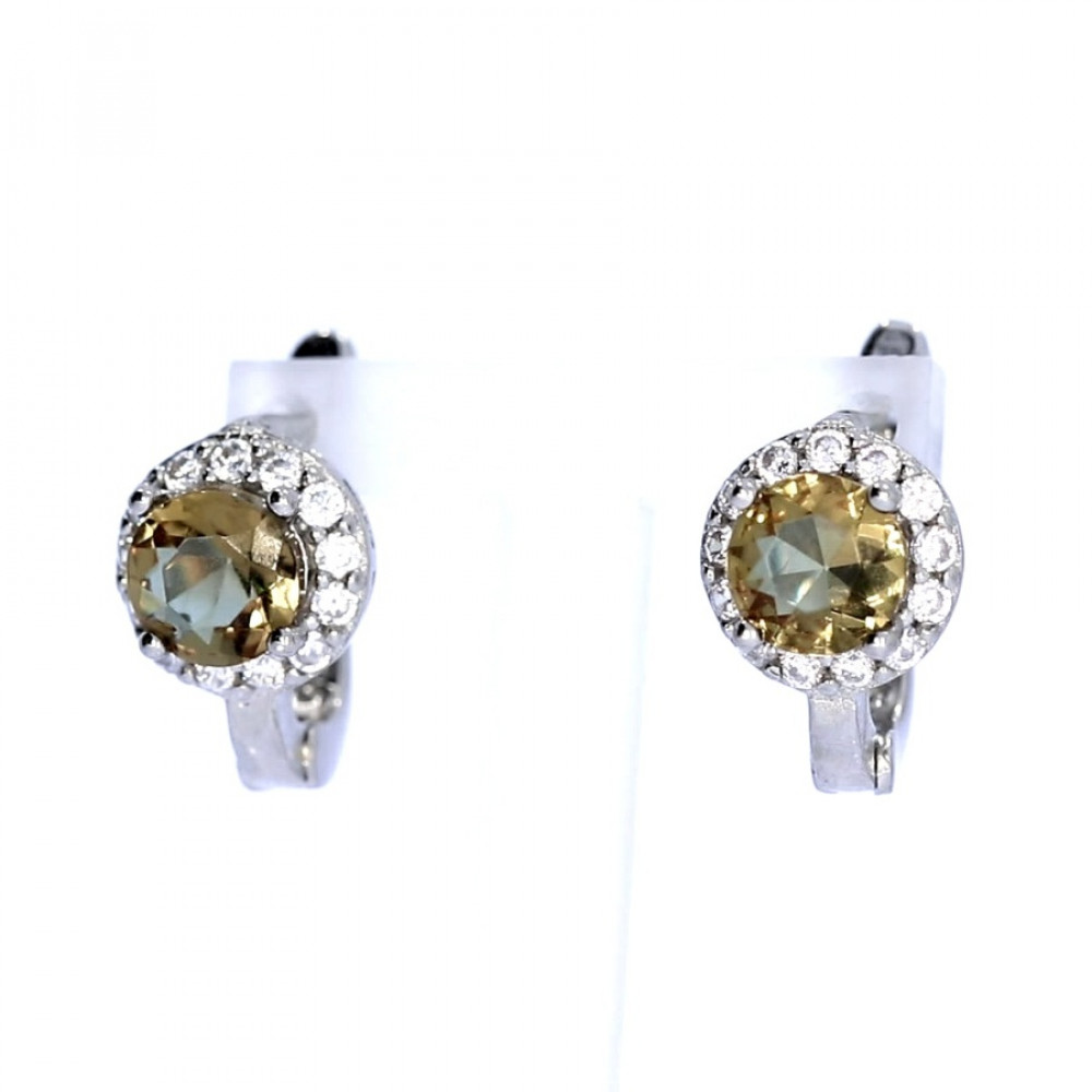 Silver earrings with zultanite
