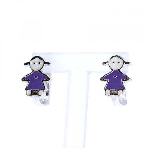 Silver earrings for kids