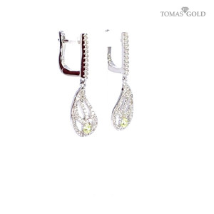 Серебряные серьги с цирконом