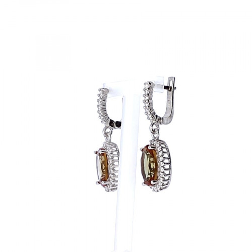 Silver earrings with zultanite
