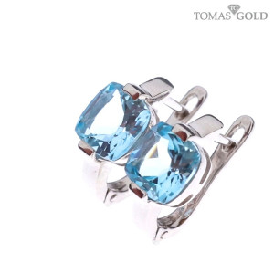 Серебряные серьги с топазом