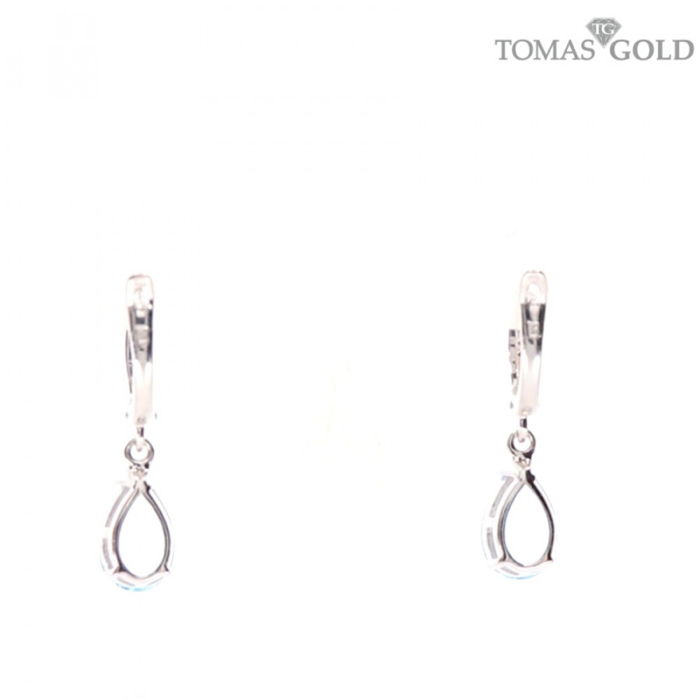 Silver earrings with topaz