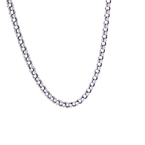 Silver bismarck weave chain