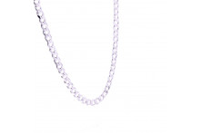 Silver gourmet weave chain