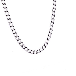 Silver gourmet weave chain