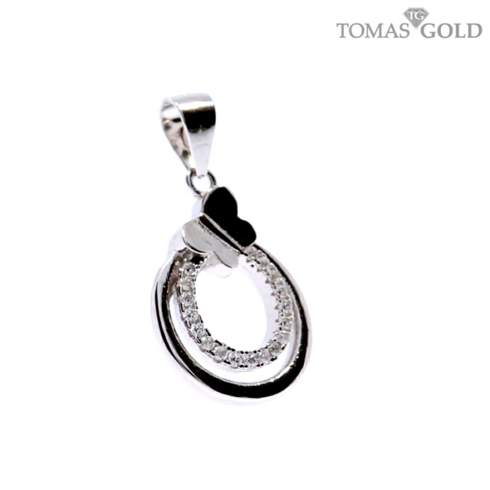 Серебряная подвеска с цирконом 