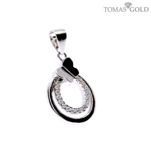 Серебряная подвеска с цирконом 