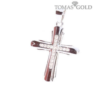 Silver pendant with zircon 