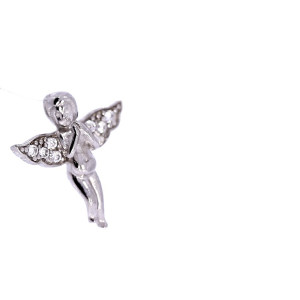 Серебряная подвеска с цирконом 