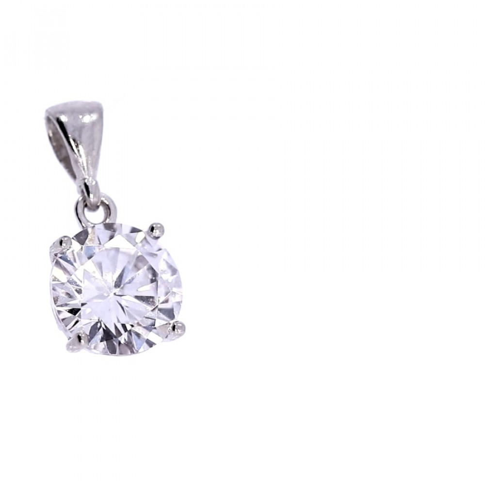 Silver pendant with zircon
