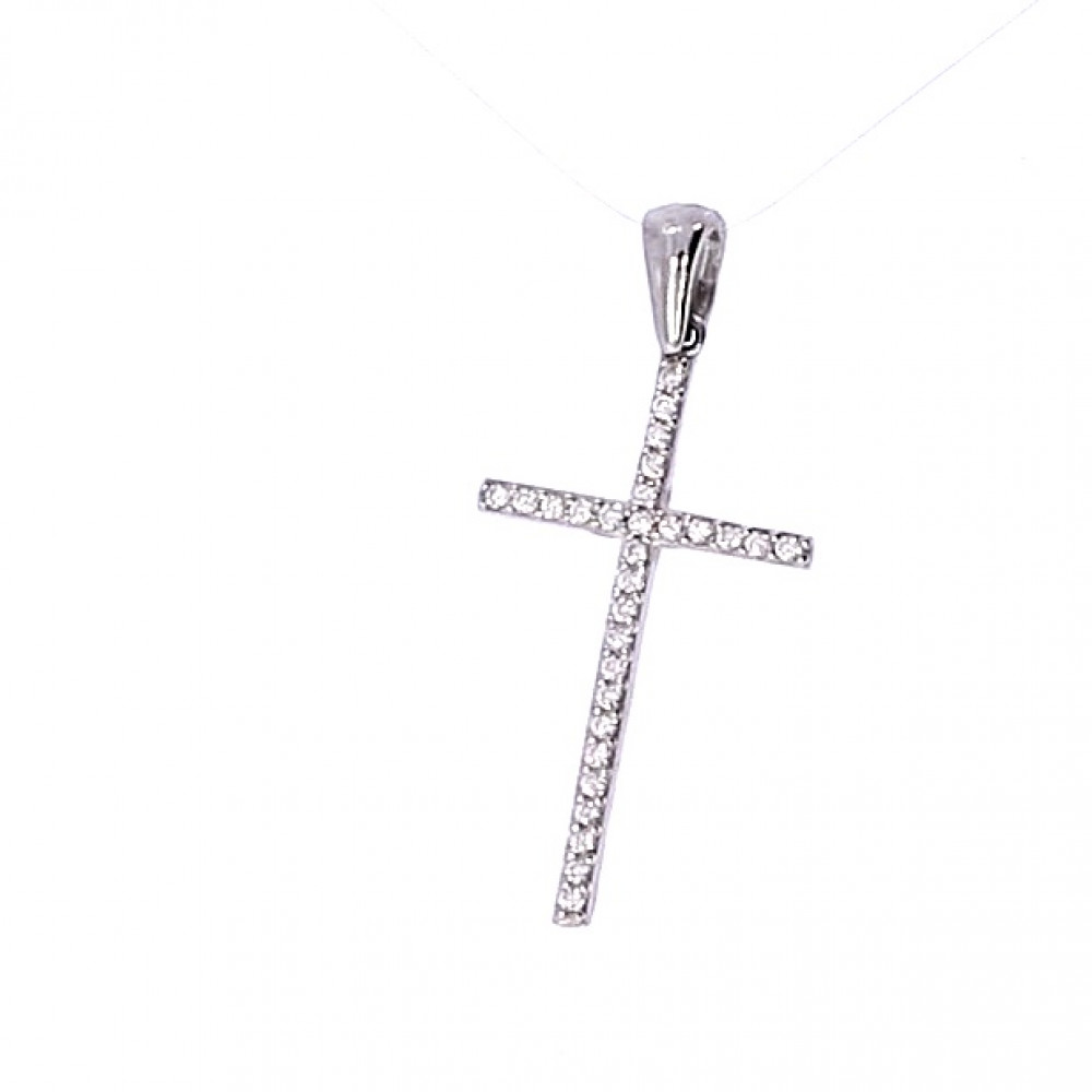 Silver pendant with zircon 