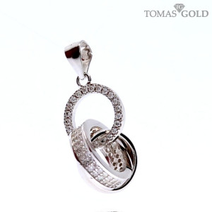Silver pendant with zircon