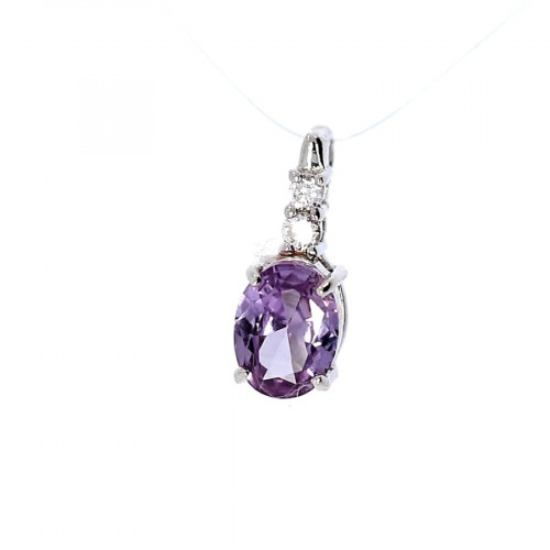 Silver pendant with alexandrite