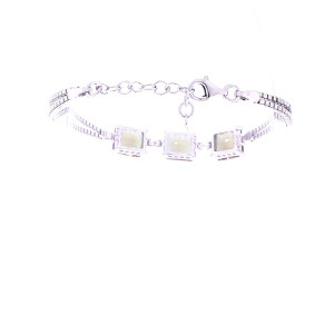 Silver bracelet with zultanite