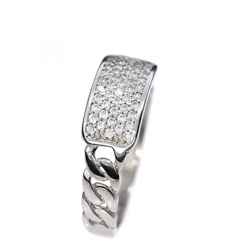 Серебряное кольцо с цирконом