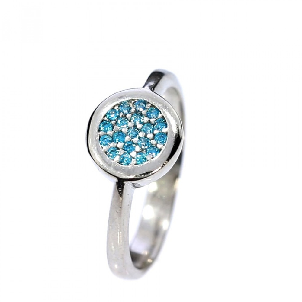 Серебряное кольцо с цирконом