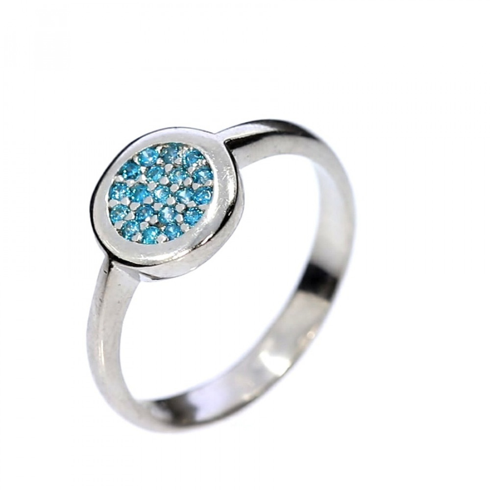 Серебряное кольцо с цирконом