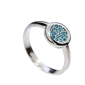 Серебряное кольцо с цирконом
