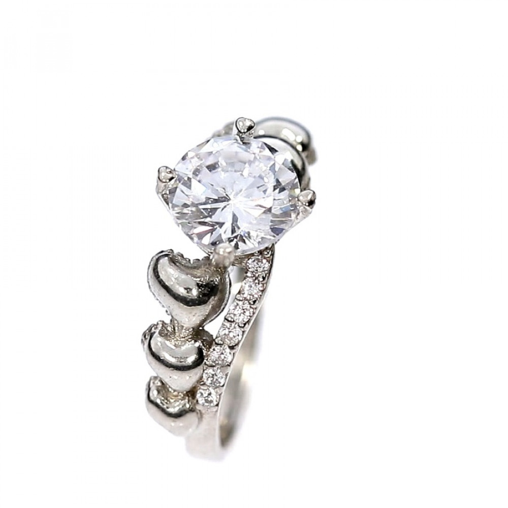 Серебряное кольцо с цирконом