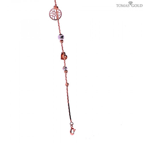 Gold bracelet with zircon
