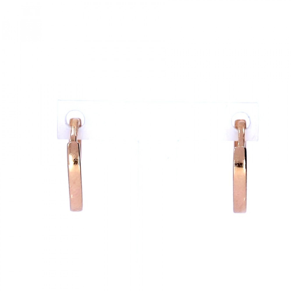 Gold earrings with zircon