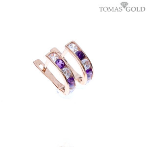 Golden children's earrings