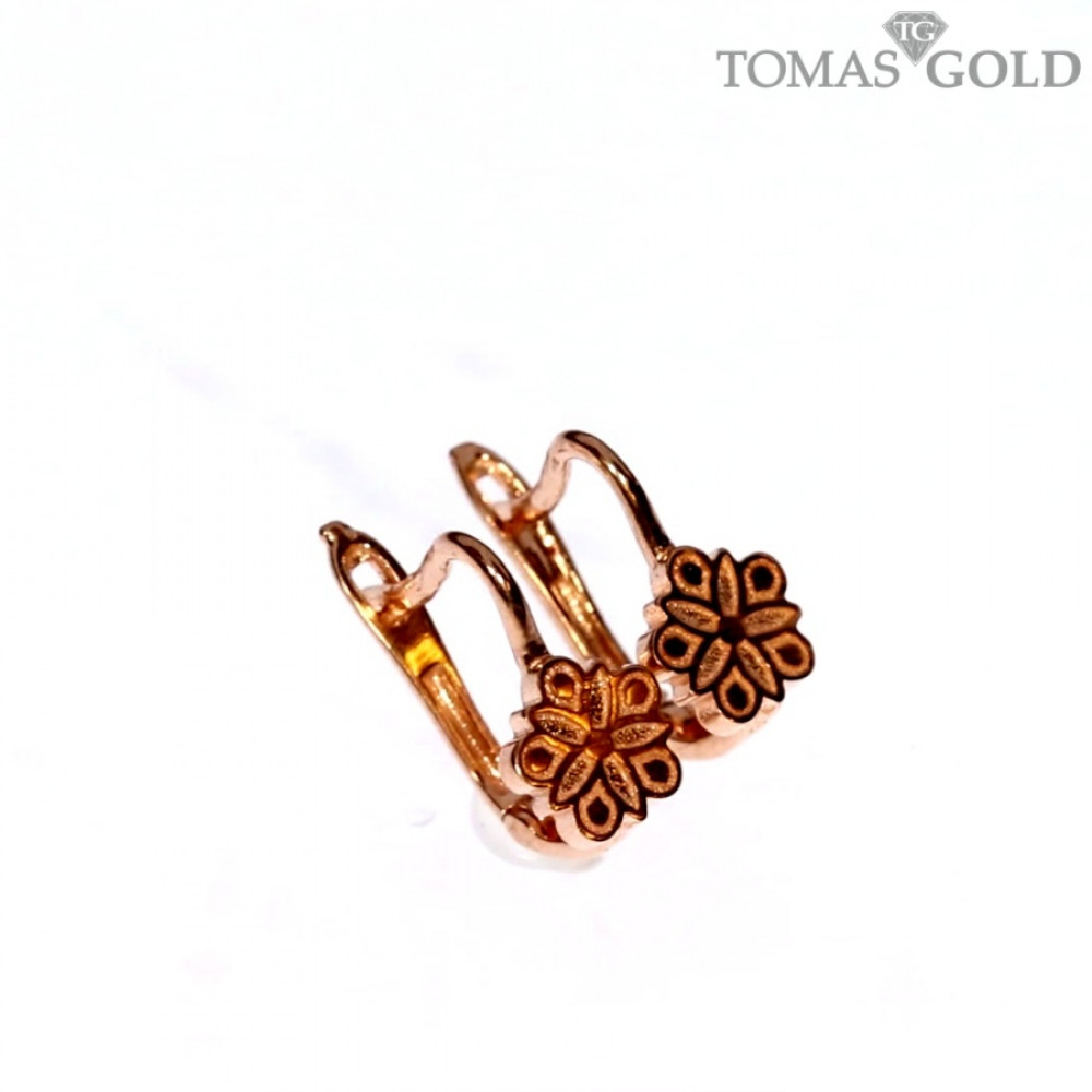 Golden children's earrings