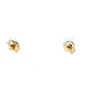 Gold earrings with zircon
