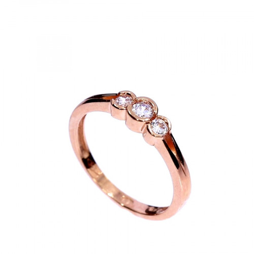 Gold ring with zircon