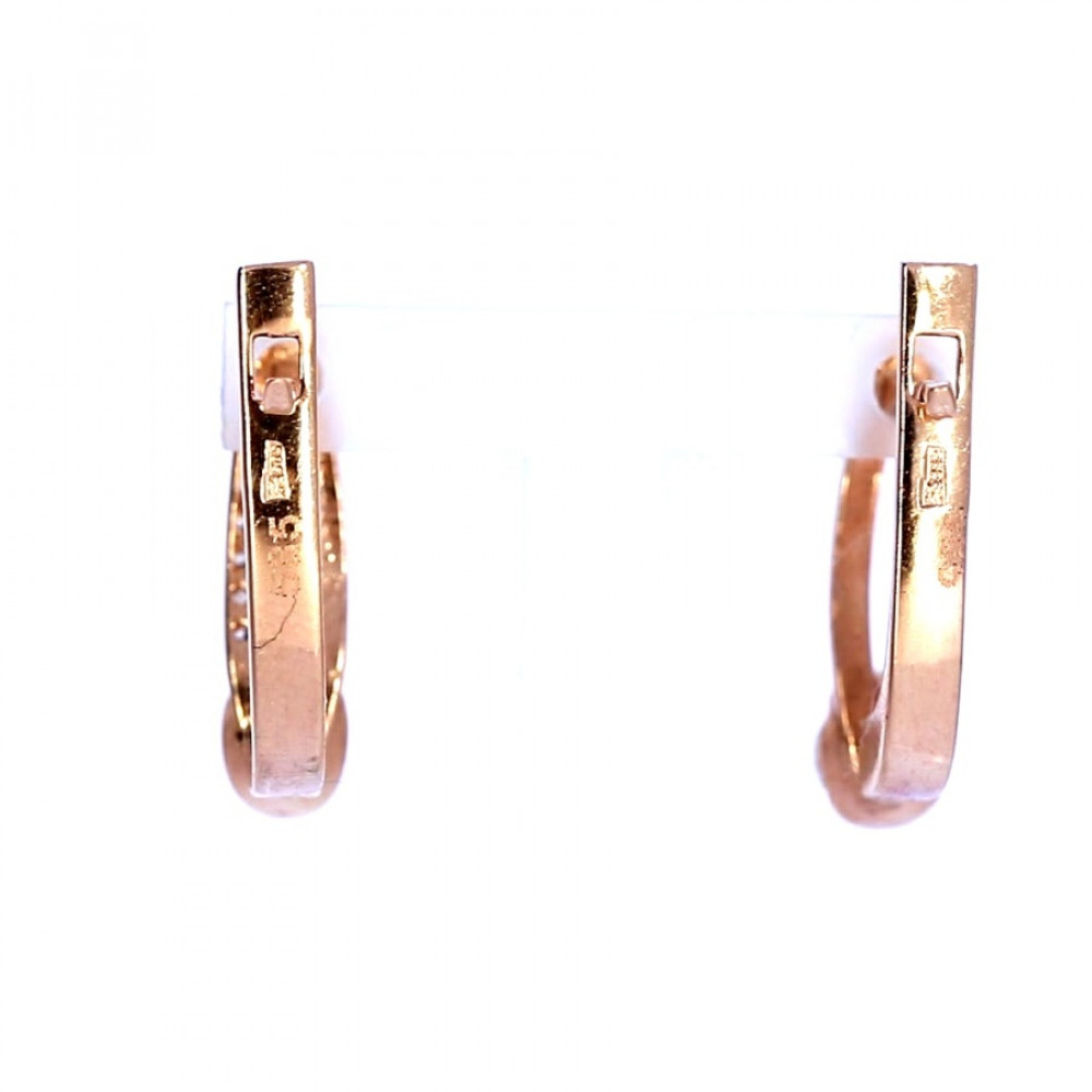 Золотые серьги с цирконом