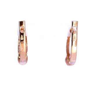 Золотые серьги с цирконом