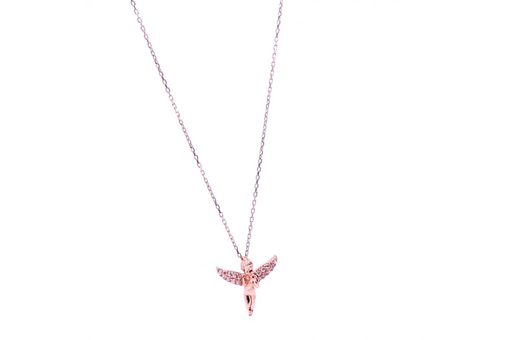 Gold chain with zircon
