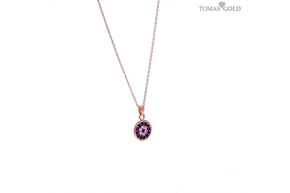 Gold chain with zircon