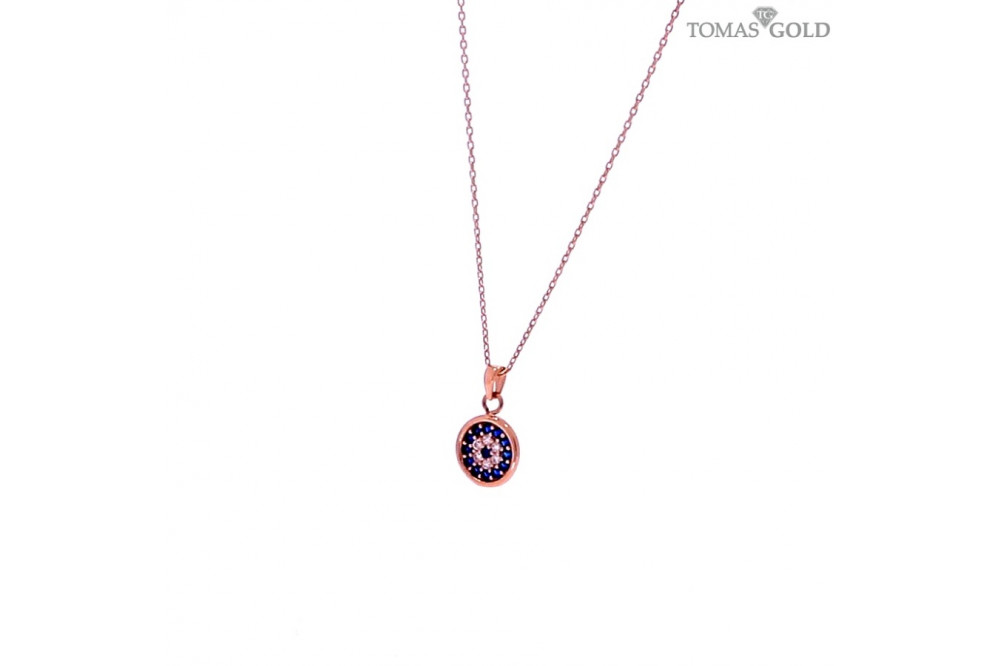 Gold chain with zircon