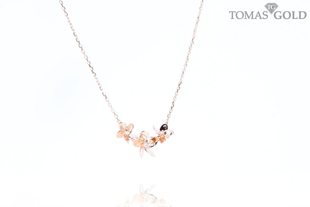 Kuldkaelakett tsirkoonidega