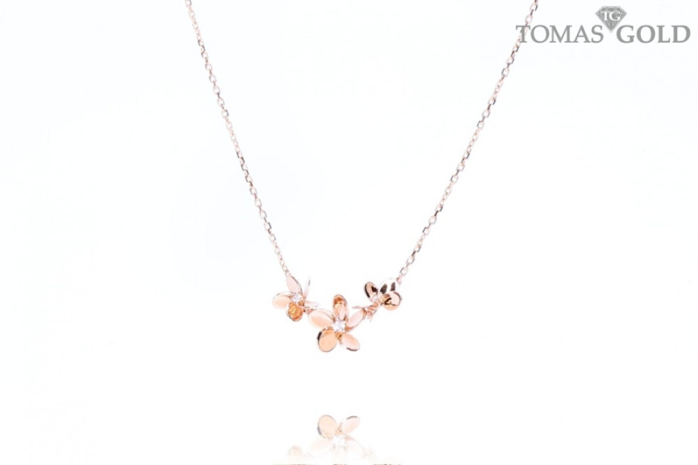 Kuldkaelakett tsirkoonidega