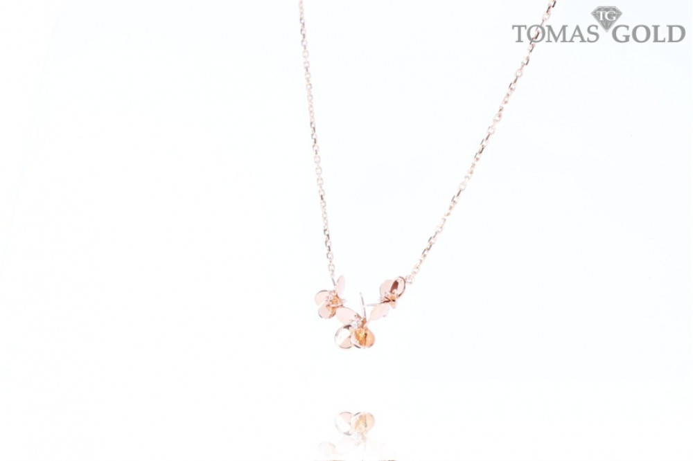 Kuldkaelakett tsirkoonidega