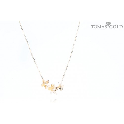 Gold chain with zircon