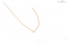 Gold chain with zircon