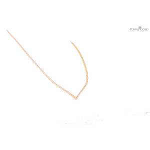 Gold chain with zircon