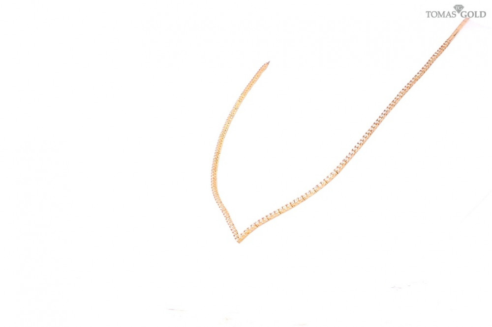 Gold chain with zircon