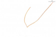 Gold chain with zircon