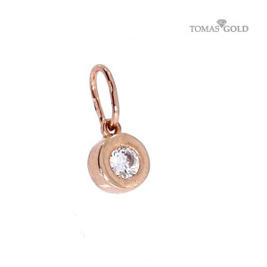 Gold pendant with zircon