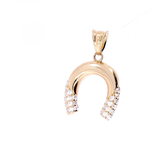 Gold pendant with zircon 