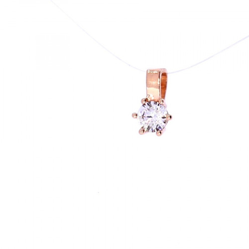 Gold pendant with zircon