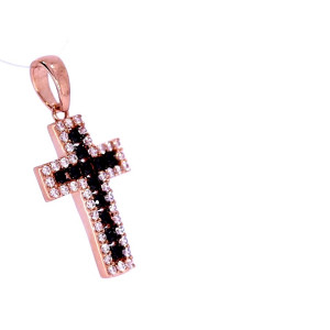 Auksinis pakabukas su cirkoniu „Kryželis“