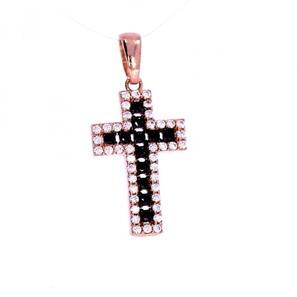 Auksinis pakabukas su cirkoniu „Kryželis“