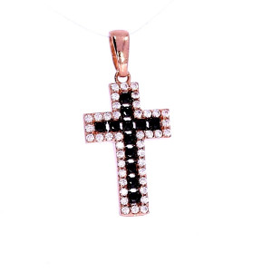 Auksinis pakabukas su cirkoniu „Kryželis“